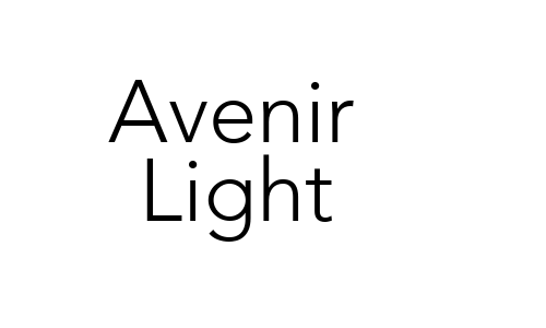 Avenir Light Font