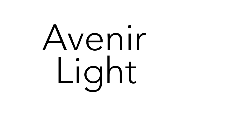Avenir Light Font