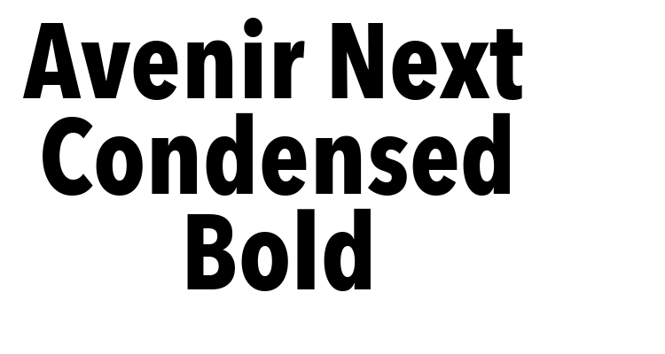 Avenir Next Condensed Bold Font