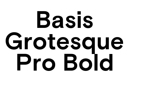Basis Grotesque Pro Bold Font