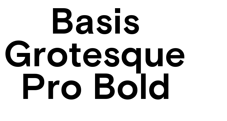Basis Grotesque Pro Bold Font