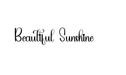 Beautiful Sunshine Font