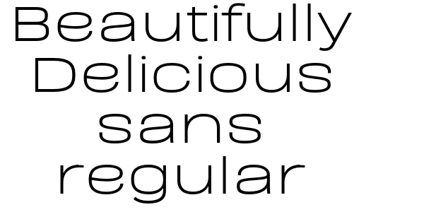 Beautifully Delicious sans regular Font