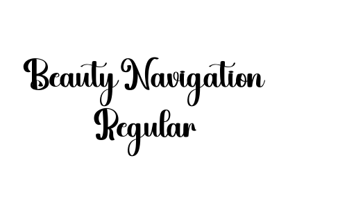 Beauty Navigation Regular Font