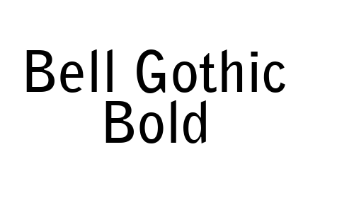 Bell Gothic Bold Font