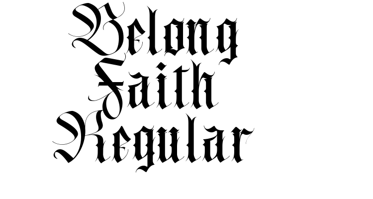 Belong Faith Regular Font