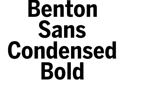 Benton Sans Condensed Bold Font