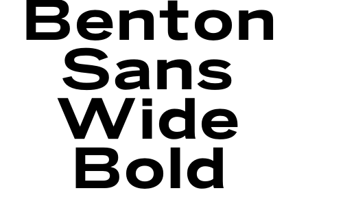 Benton Sans Wide Bold Font