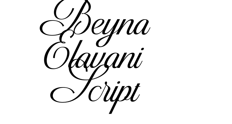 Beyna Elavani Script Font