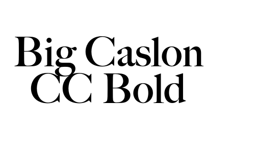 Big Caslon CC Bold Font