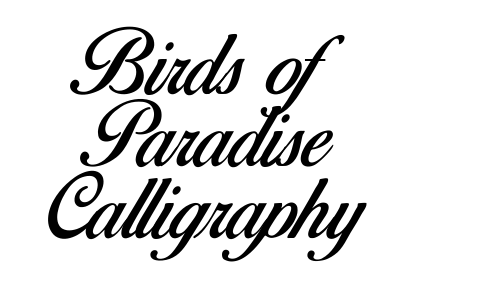 Birds of Paradise Calligraphy Font