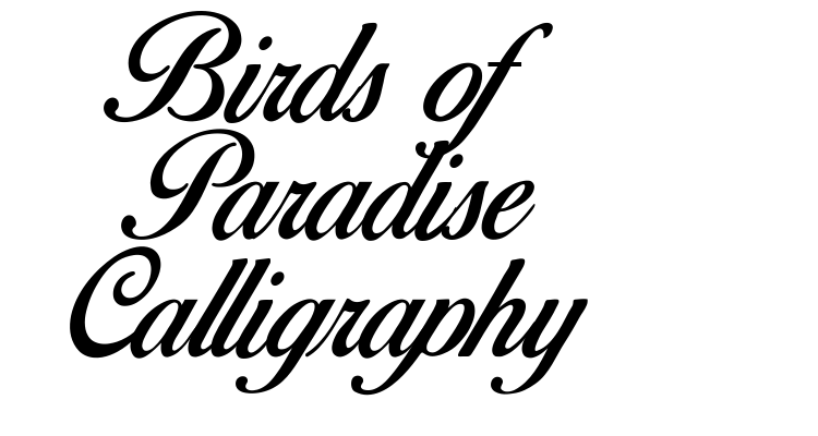 Birds of Paradise Calligraphy Font
