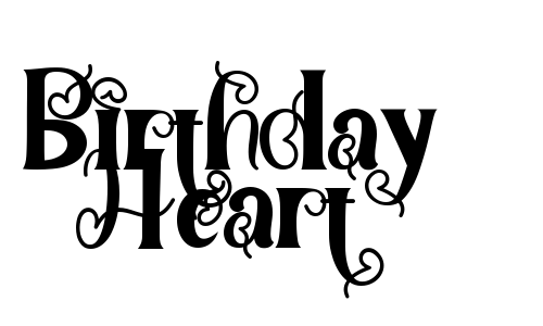 Birthday Heart Font