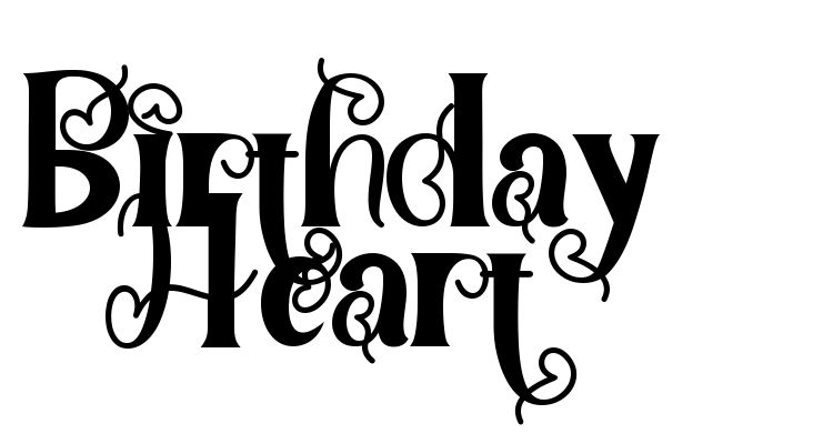 Birthday Heart Font