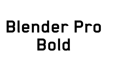 Blender Pro Bold Font