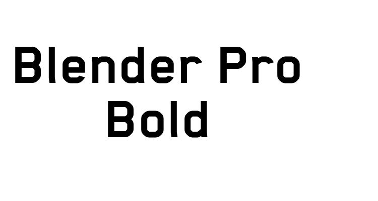 Blender Pro Bold Font