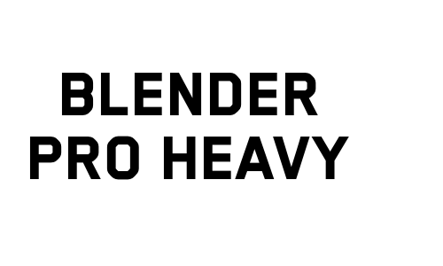 Blender Pro Heavy Font