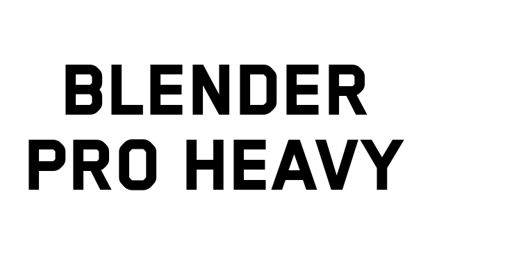 Blender Pro Heavy Font