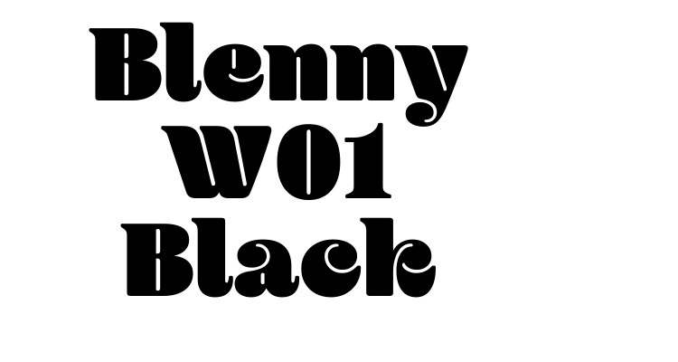 Blenny W01 Black Font