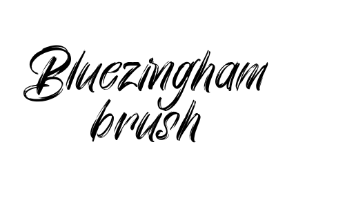 Bluezingham brush Font