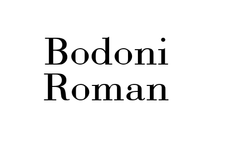Bodoni Roman Font