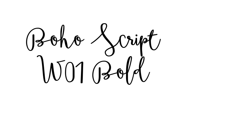 Boho Script W01 Bold Font