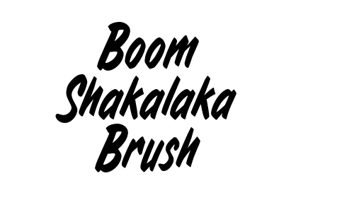 Boom Shakalaka Brush Font