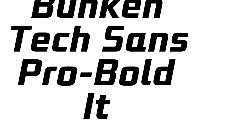 Bunken Tech Sans Pro-Bold It Font