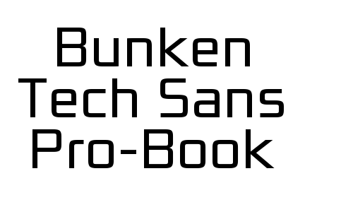 Bunken Tech Sans Pro-Book Font