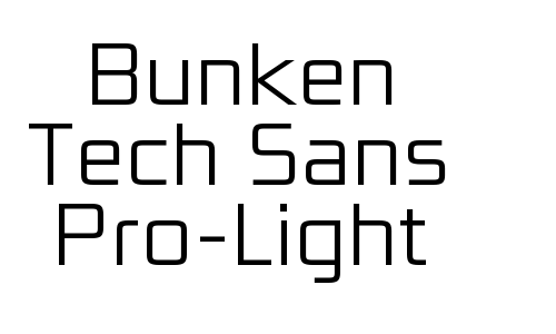 Bunken Tech Sans Pro-Light Font
