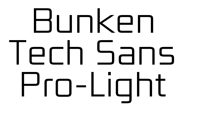 Bunken Tech Sans Pro-Light Font