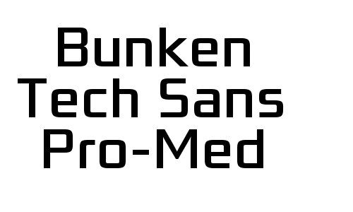 Bunken Tech Sans Pro-Med Font