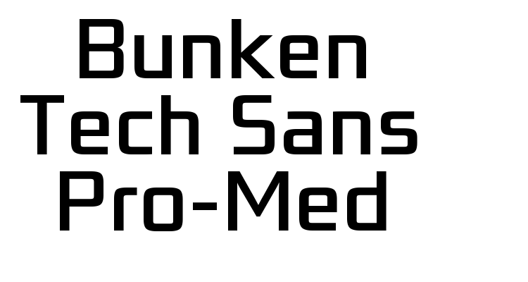 Bunken Tech Sans Pro-Med Font