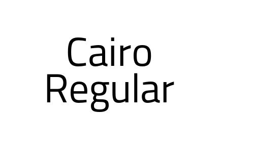 Cairo Regular Font