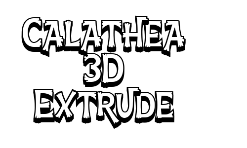 Calathea 3D Extrude Font
