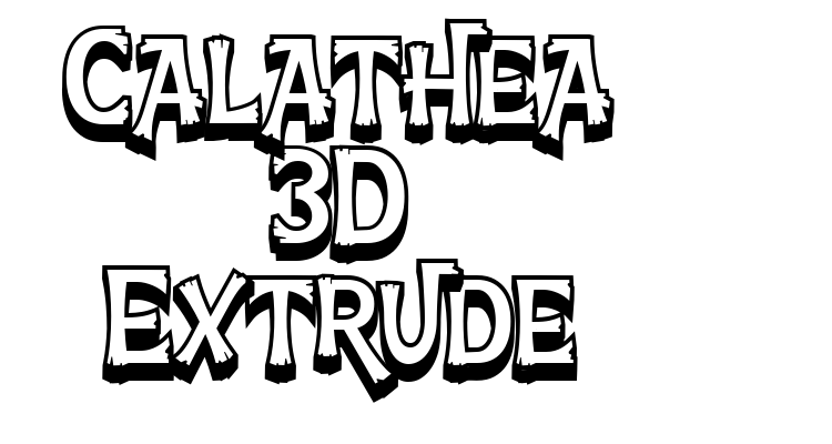 Calathea 3D Extrude Font