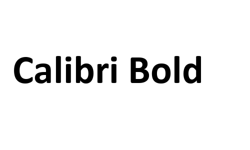 Calibri Bold Font