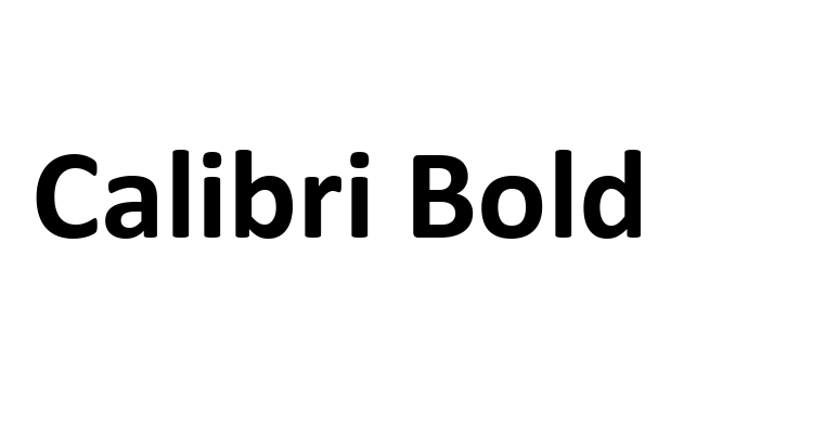 Calibri Bold Font