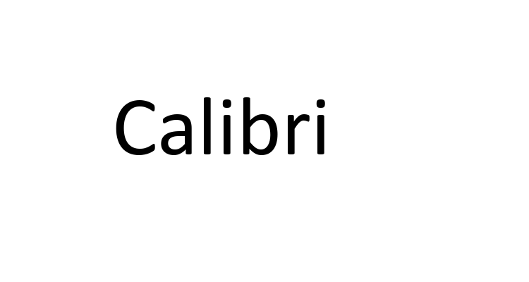 Calibri Font