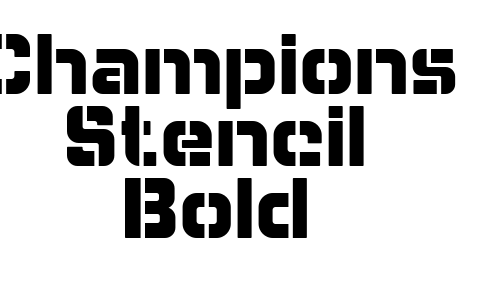 Champions Stencil Bold Font