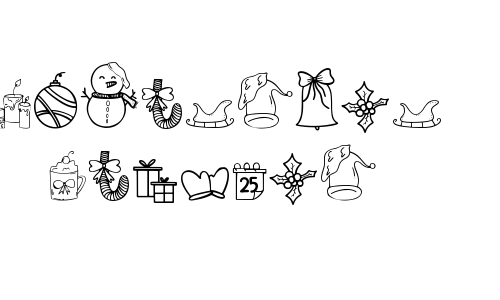 Christmas Dingbat Font