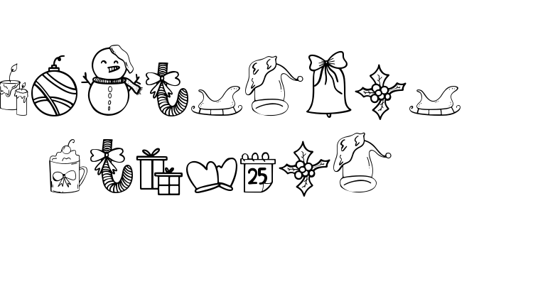 Christmas Dingbat Font