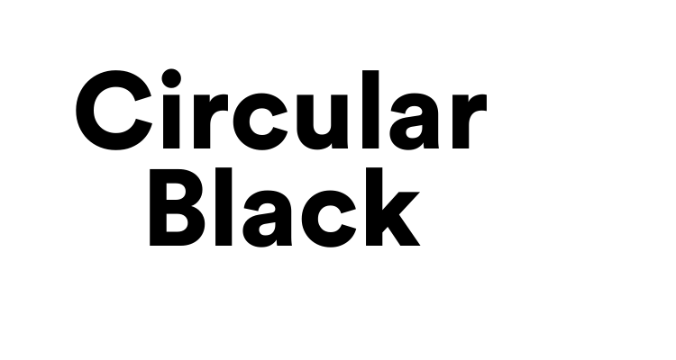 Circular Black Font
