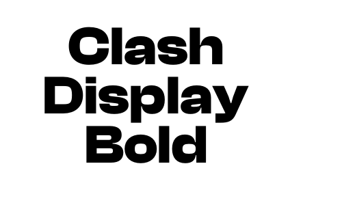 Clash Display Bold Font