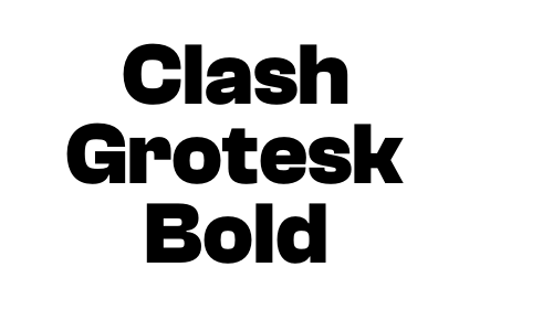 Clash Grotesk Bold Font