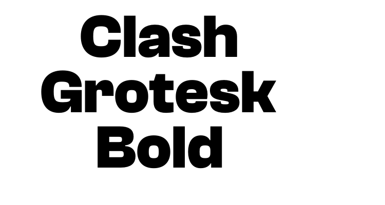 Clash Grotesk Bold Font