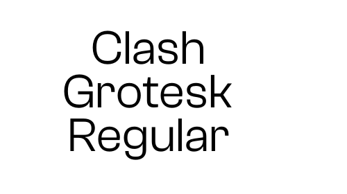 Clash Grotesk Regular