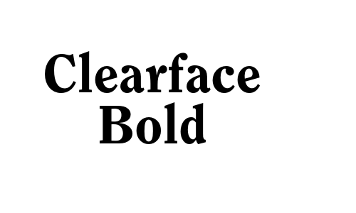 Clearface Bold Font