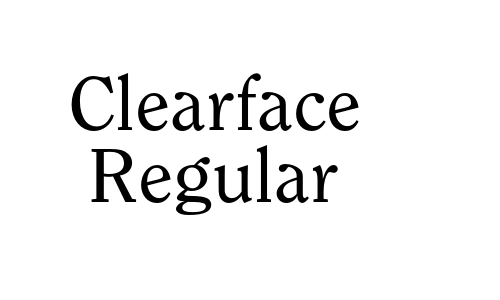 Clearface Regular Font