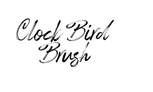 Clock Bird Brush Font